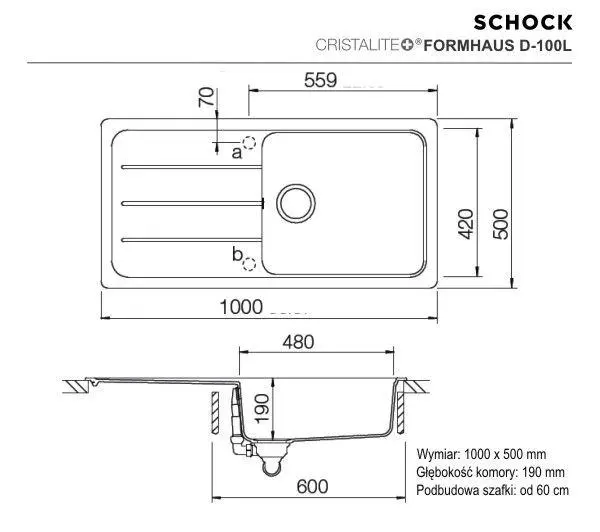 Фото Кухонна мийка Schock Formhaus D-100 L onyx 10