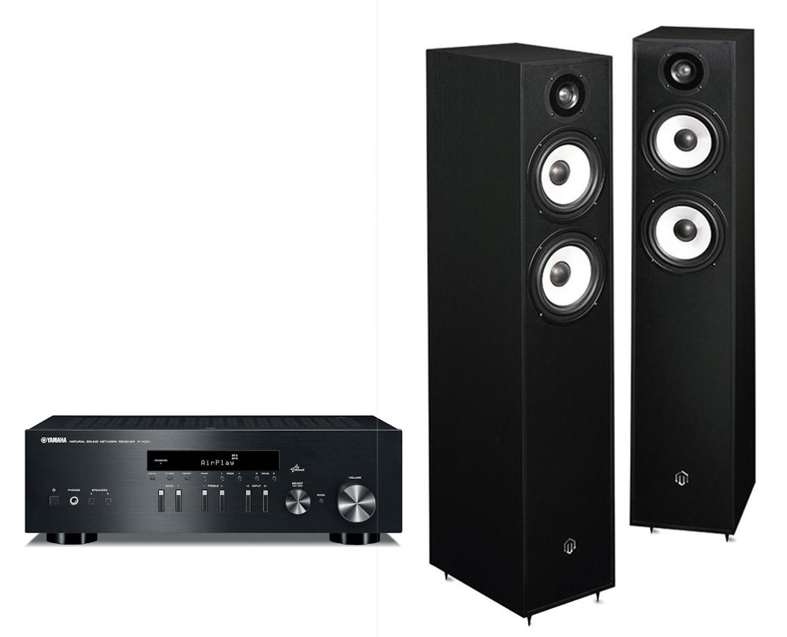 Wieża Yamaha R-N301 (czarny) + Pylon Audio Pearl 25 (czarny)