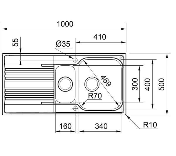 Franke Smart SRL 651-100 Stal szlachetna Len - DRUGI -30%, ALBO 4-TY -80% - Kup na Raty - RRSO 0%