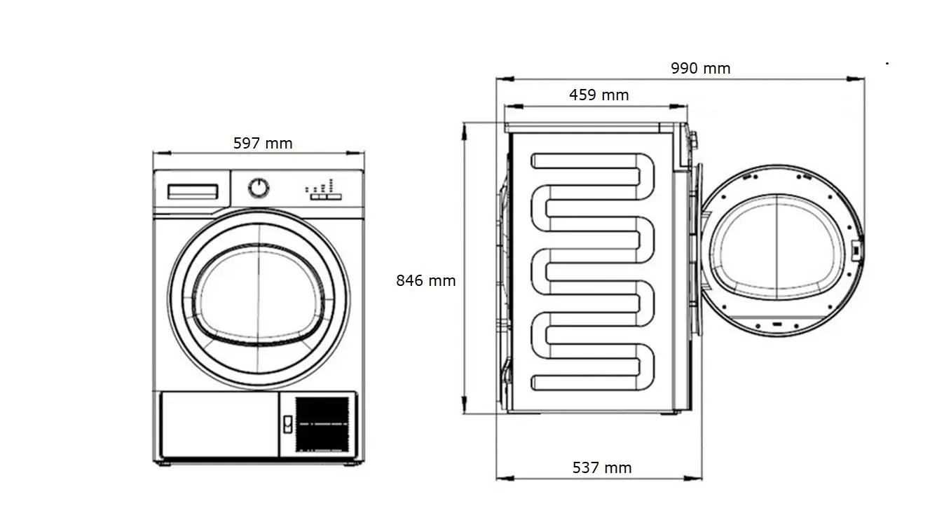 Suszarka Beko DF7424RTDCX Slim 46cm 7kg