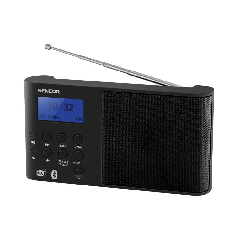 Radioodbiornik Sencor SRD 7100B Radio FM DAB+ Bluetooth Czarny