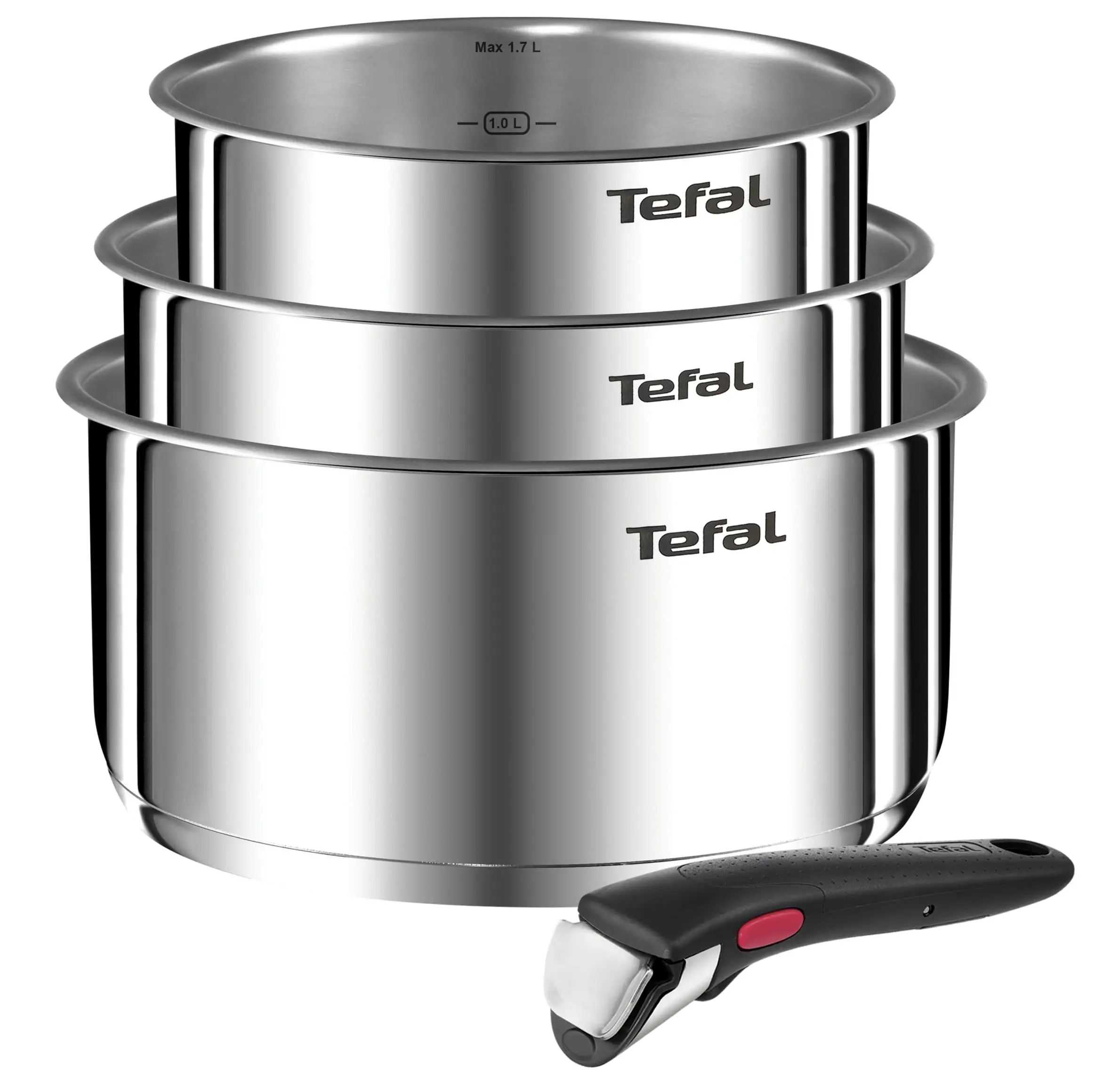 Zestaw garnków Tefal Ingenio Emotion L8964S55 Indukcja Stal nierdzewna 4 elementy