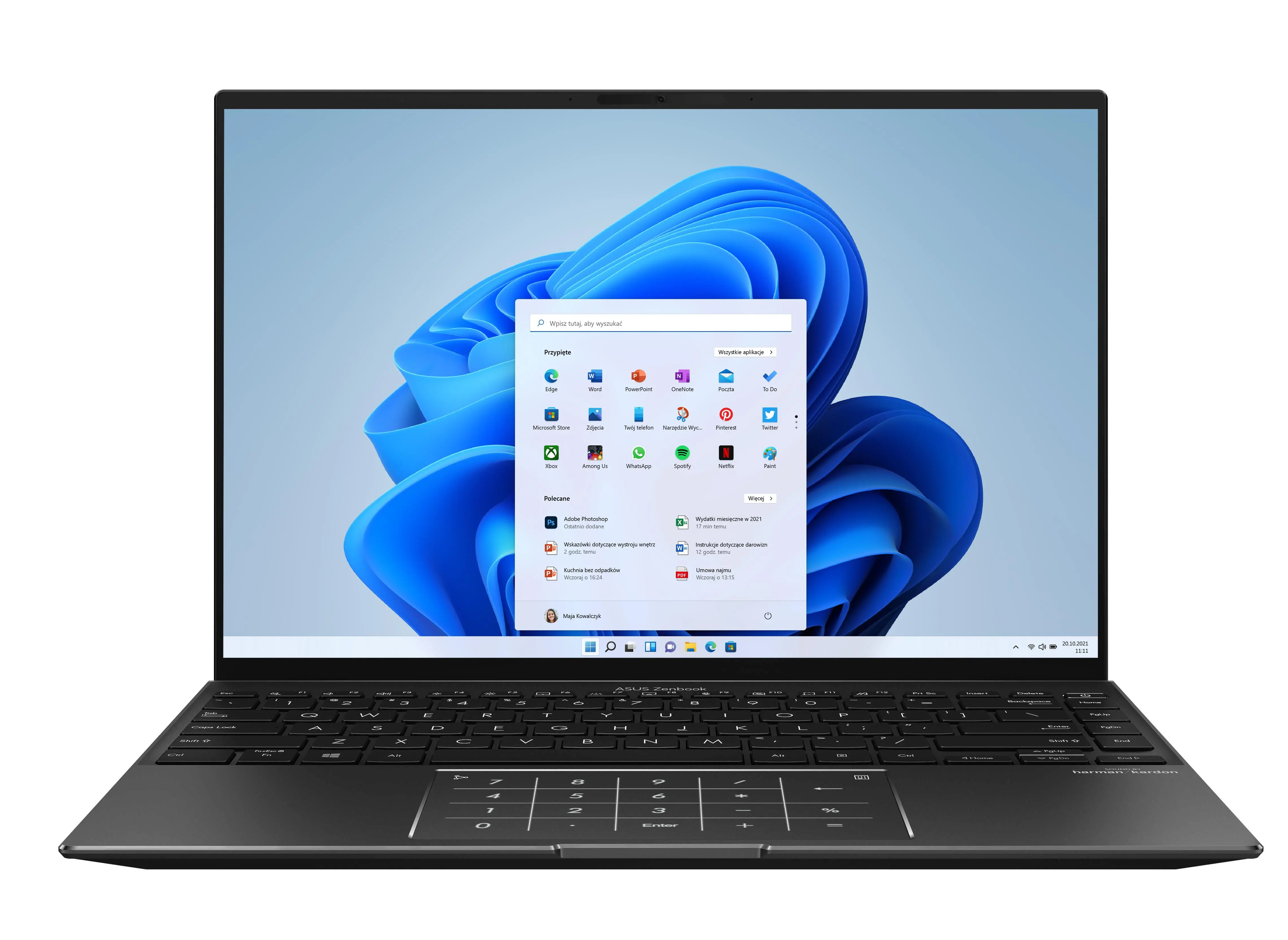 Laptop ultrabook ASUS Zenbook 14X UM5401QA-KN185W OLED 14" R7 5800H 16GB RAM 512GB Dysk SSD Win11 Czarny