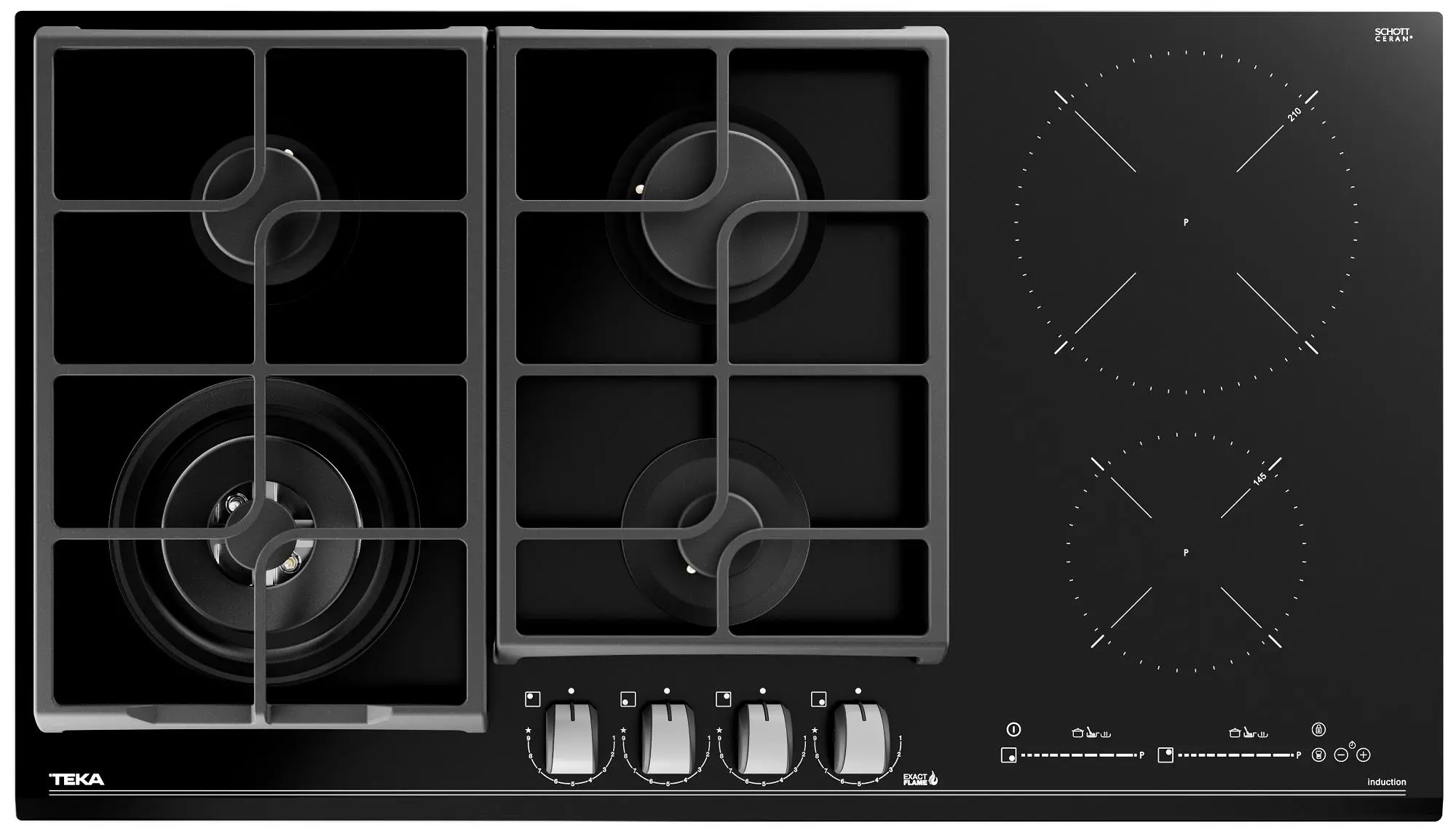 Płyta gazowo-indukcyjna Teka JZC 96342 BBC BK (E4) 90cm