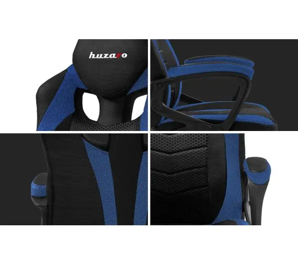 Huzaro Force 2.5 Mesh Gamingowy do 130kg Tkanina Niebieski - Kup na Raty - RRSO 0%
