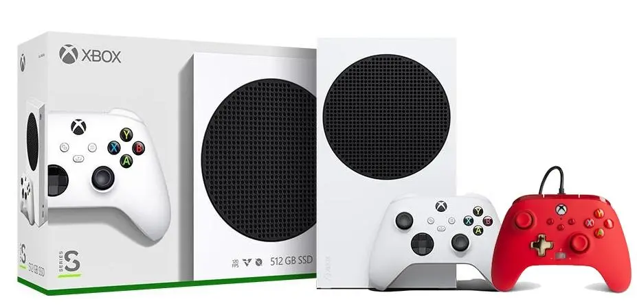 Konsola Xbox Series S 512GB + Pad przewodowy PowerA Enhanced Red