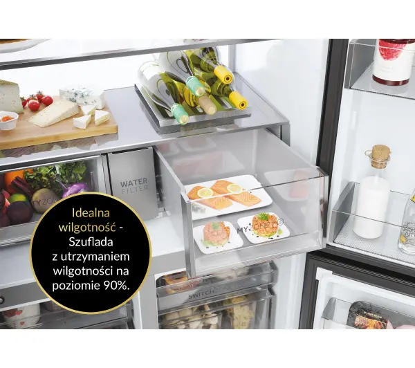 Haier Seria 7 HCR7918EIMB Pełny No Frost 177,5cm Dystrybutor wody Czarny Inox - DRUGI -30%, ALBO 5-TY ZA 1ZŁ - Kup na Raty - RRSO 0%