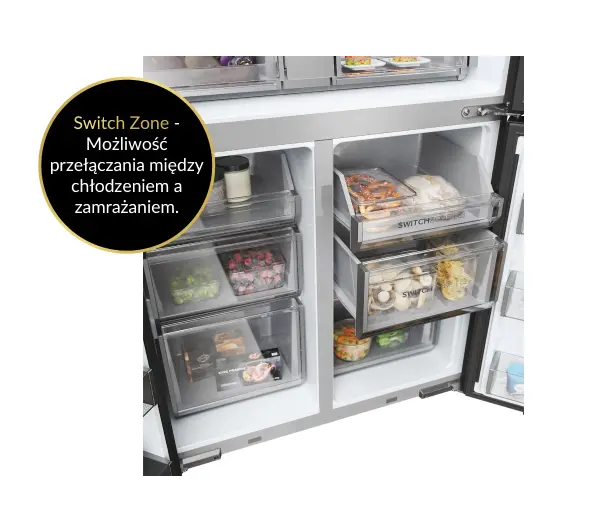 Haier Seria 7 HCR7918EIMB Pełny No Frost 177,5cm Dystrybutor wody Czarny Inox - DRUGI -30%, ALBO 5-TY ZA 1ZŁ - Kup na Raty - RRSO 0%