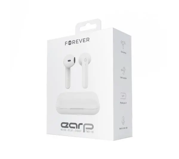 Forever TWE-110 Douszne Bluetooth 5.1 Biały