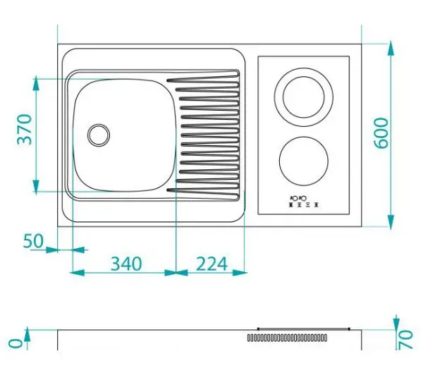 Alveus Combi Ceral 1136495K Komora z prawej strony Stalowy - DRUGI -30%, ALBO 5-TY ZA 1ZŁ - Kup na Raty - RRSO 0%