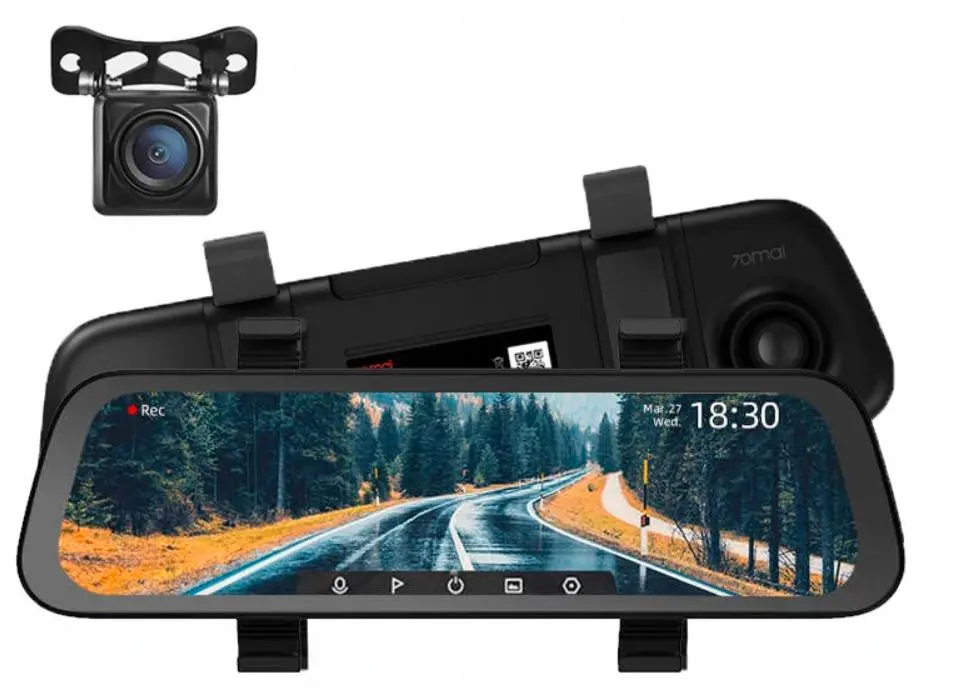Wideorejestrator 70MAI w lusterku D07+RC05 FullHD