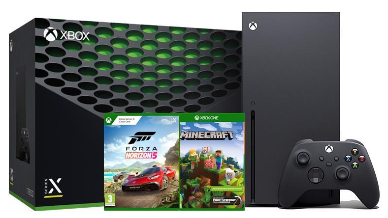 Konsola Xbox Series X 1TB z napędem + Minecraft Starter Pack + Forza Horizon 5