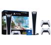 Konsola Sony PlayStation 5 Digital (PS5) + Horizon Forbidden West + doładowanie PSN 100 zł + dodatkowy pad (biały)