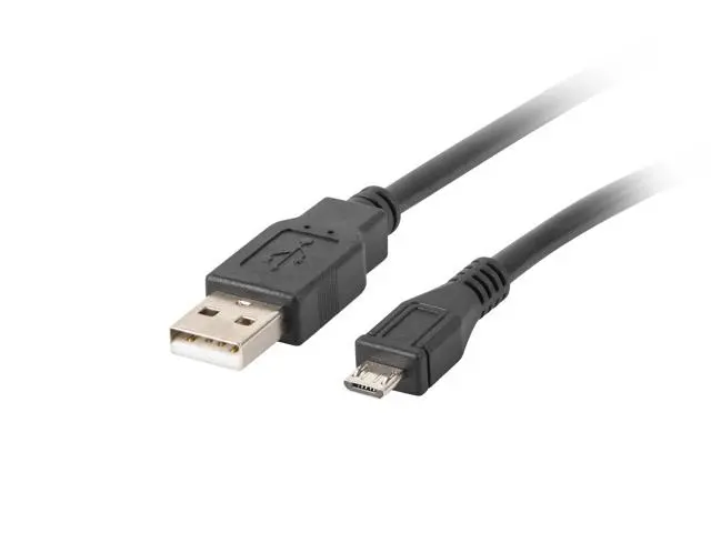 Kabel Lanberg USB 2,0 M do microUSB 1,8m Czarny
