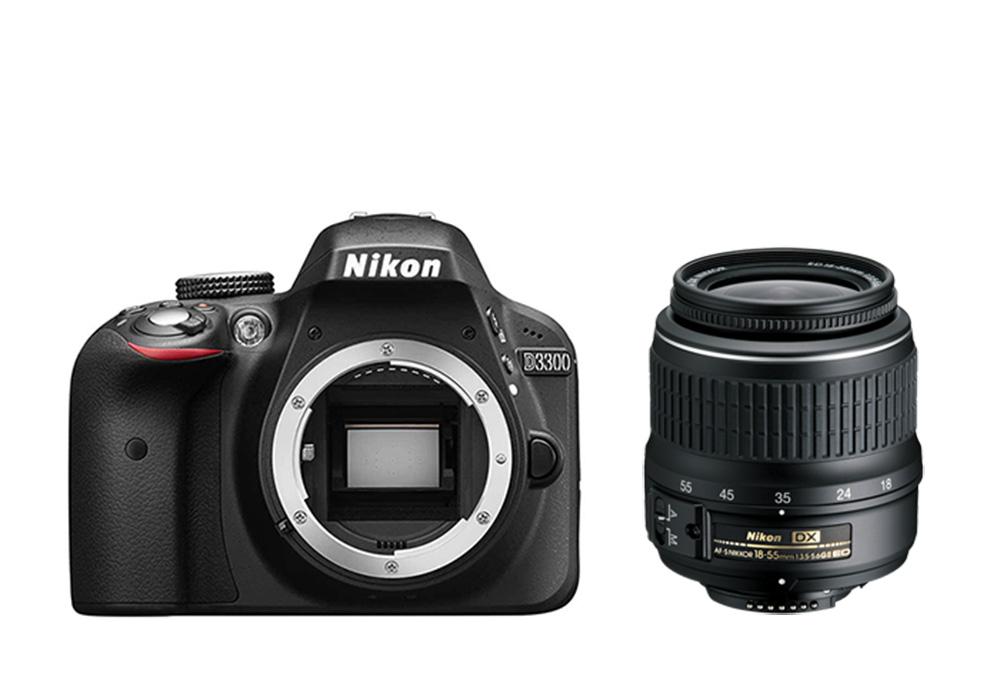 Lustrzanka Nikon D3300 + 18-55 mm (czarny)
