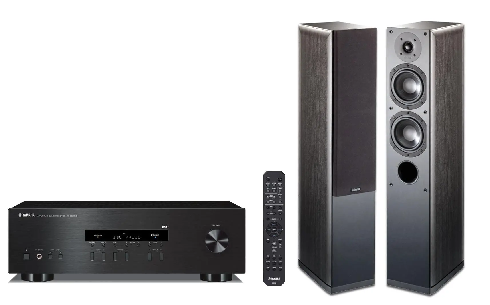 Zestaw stereo Yamaha R-S202D Czarny, Indiana Line Nota 550 X Czarny dąb