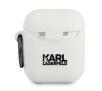 Etui na słuchawki Karl Lagerfeld KLACA2SILCHWH Silicone Choupette AirPods Cover (biały)
