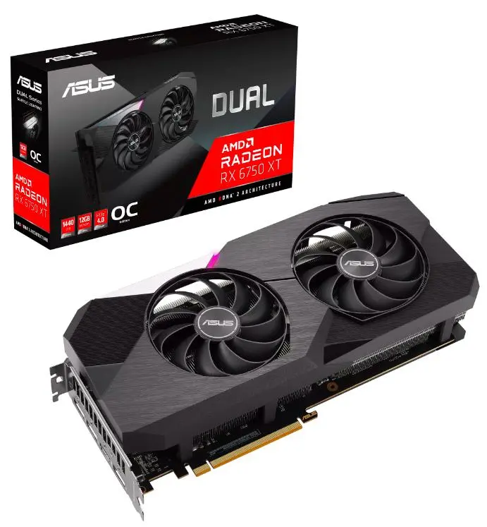 Karta graficzna ASUS Dual Radeon RX 6750 XT OC 12GB GDDR6 192bit