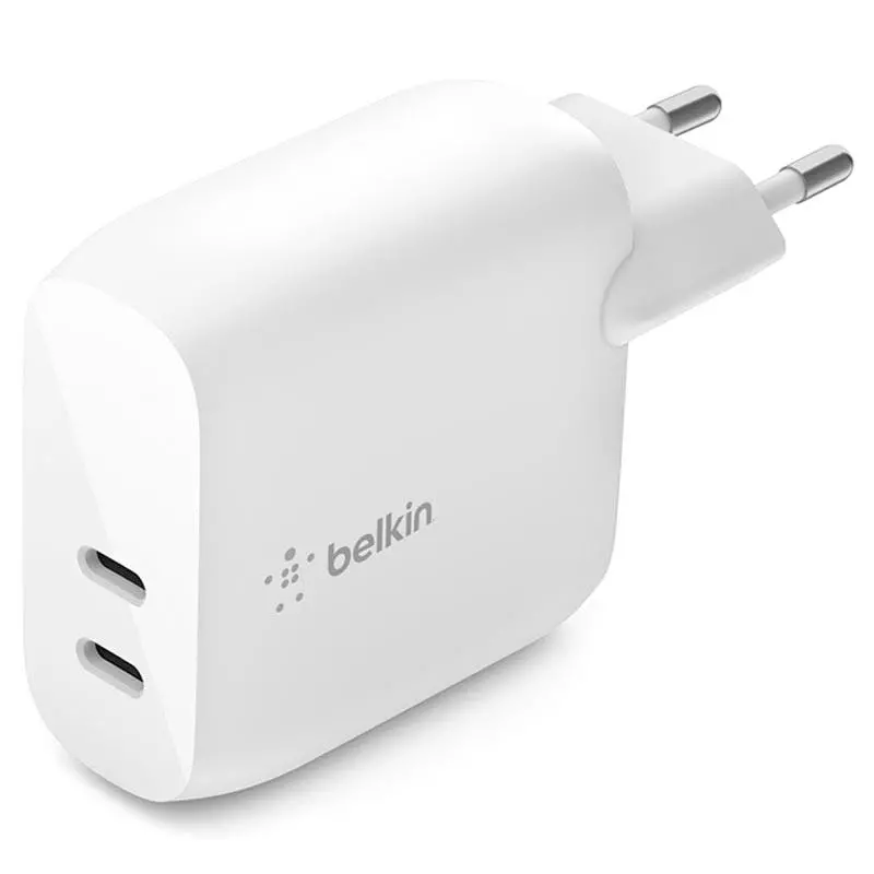 Ładowarka sieciowa Belkin BoostCharge 20W - 2x USB-C PD Biały