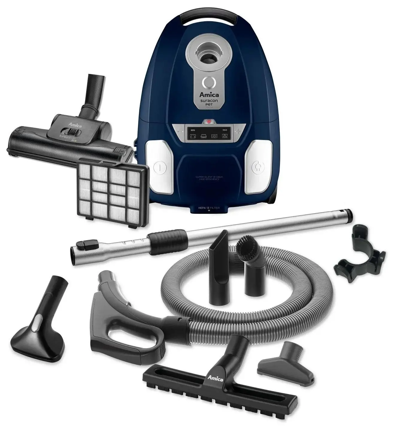 Odkurzacz Amica Suracon VM 7003 PET 720W Turboszczotka Szczotka do parkietów Szczotka do sierści zwierząt