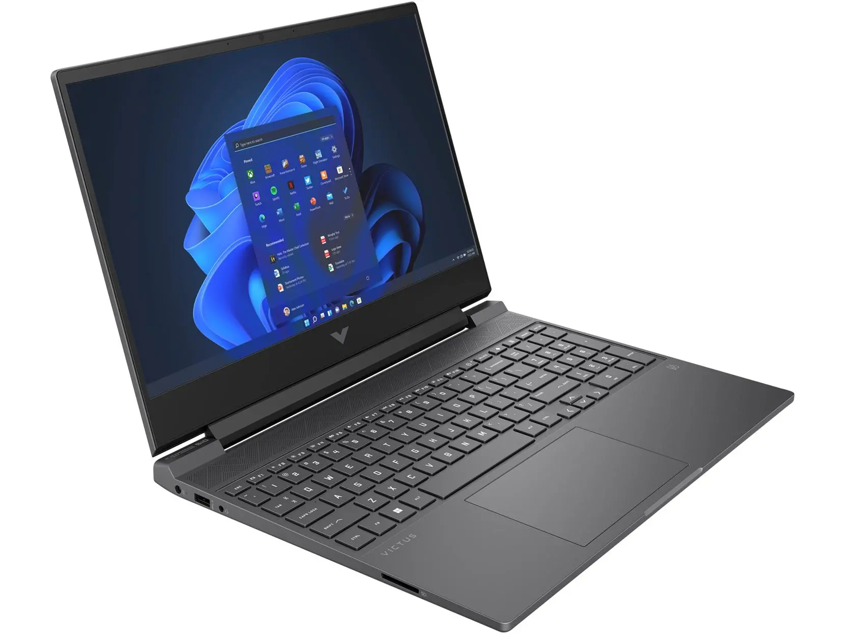 Laptop gamingowy HP Victus 15-fb0122nw 15,6" 144Hz R5 5600H 16GB RAM 512GB Dysk SSD GTX1650 Win11 Czarno-srebrny
