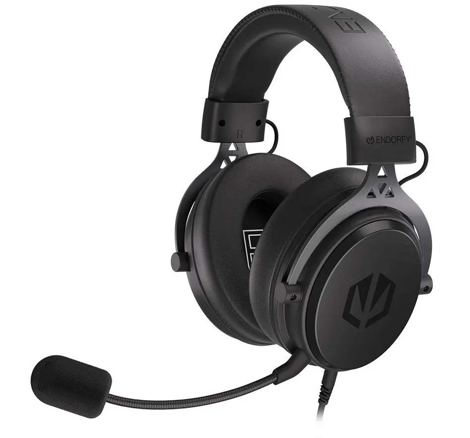 Słuchawki przewodowe z mikrofonem Endorfy Viro Nauszne Czarny