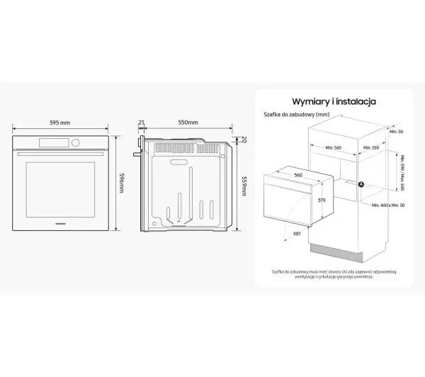 Samsung Bespoke NV7B7997AAK Funkcje AI Dual Cook Termoobieg AirFry Termosonda Zdalne sterowanie Czarny - Kup na Raty - RRSO 0%