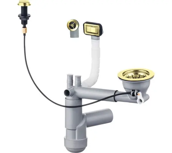 Syfon do zlewozmywaków DEANTE Space-Saver Lux ZXY Z911 Złoty