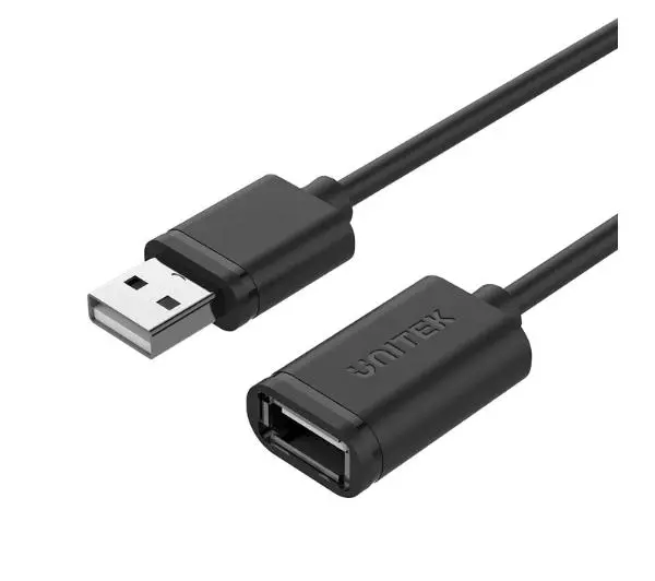 Unitek Y-C450GBK przedłużacz USB 2.0 AM-AF 2m Czarny