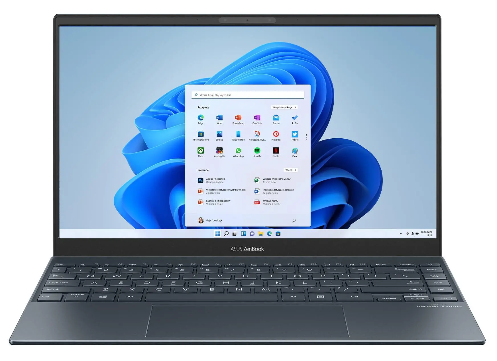 Laptop ultrabook ASUS ZenBook 13 UX325EA-KG455W OLED 13,3" i5-1135G7 16GB RAM 512GB Dysk SSD Win11 Szary