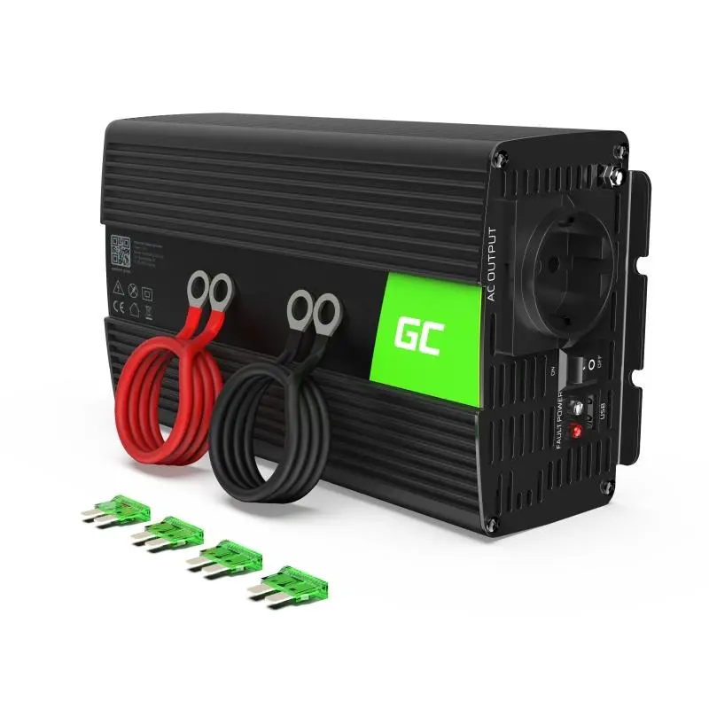 Przetwornica Green Cell INV23 24V na 230V 1000W/2000W Modyfikowana sinusoida