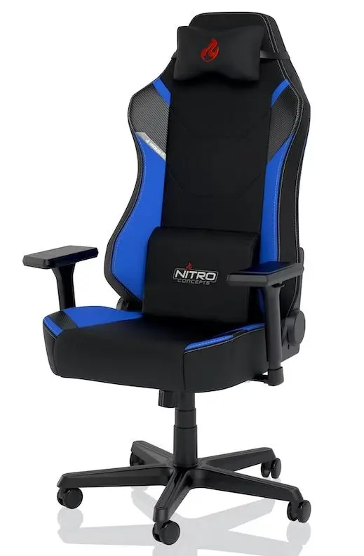 Fotel Nitro Concepts X1000 Galactic Blue Gamingowy  do 135kg Tkanina Czarno-niebieski