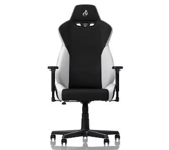 Fotel Nitro Concepts S300 Radiant White Gamingowy  do 135kg Tkanina Czarno-biały