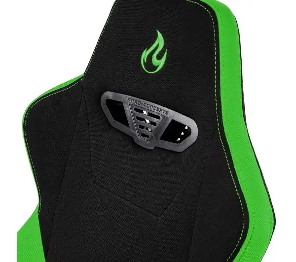Nitro Concepts S300 Atomic Green Gamingowy  do 135kg Tkanina Czarno-zielony - Kup na Raty - RRSO 0%
