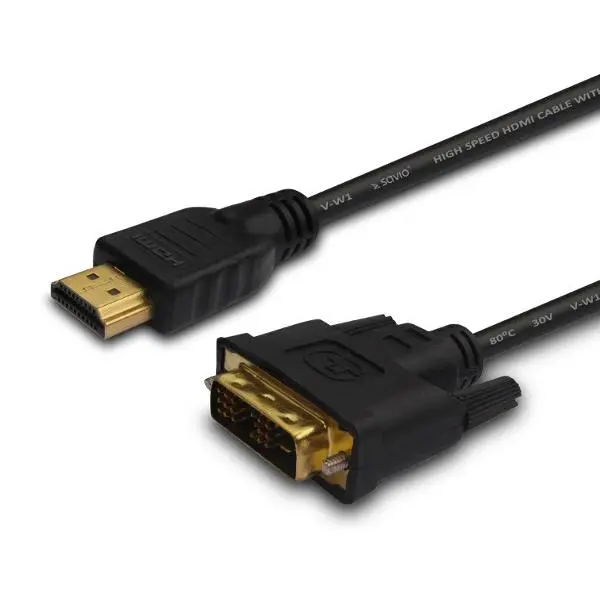 Kabel DVI-HDMI Savio CL-10 HDMI – DVI 1,5m Czarny