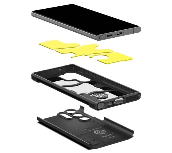 Spigen Tough Armor do Galaxy S23 Ultra Czarny