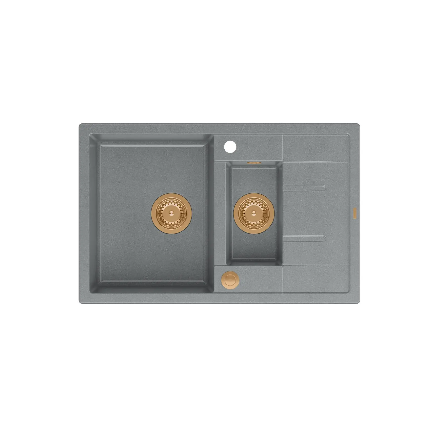 Zlewozmywak Quadron HB8224U5-C1 P2O Morgan 156 Granitowy Szary/Miedziany