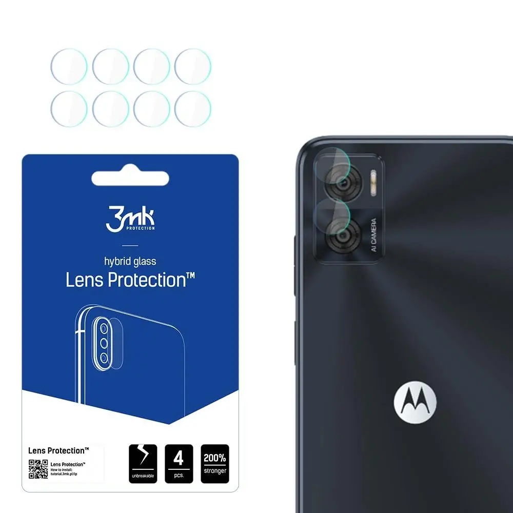 Szkło hybrydowe 3mk Lens Protect do Motorola Moto E22