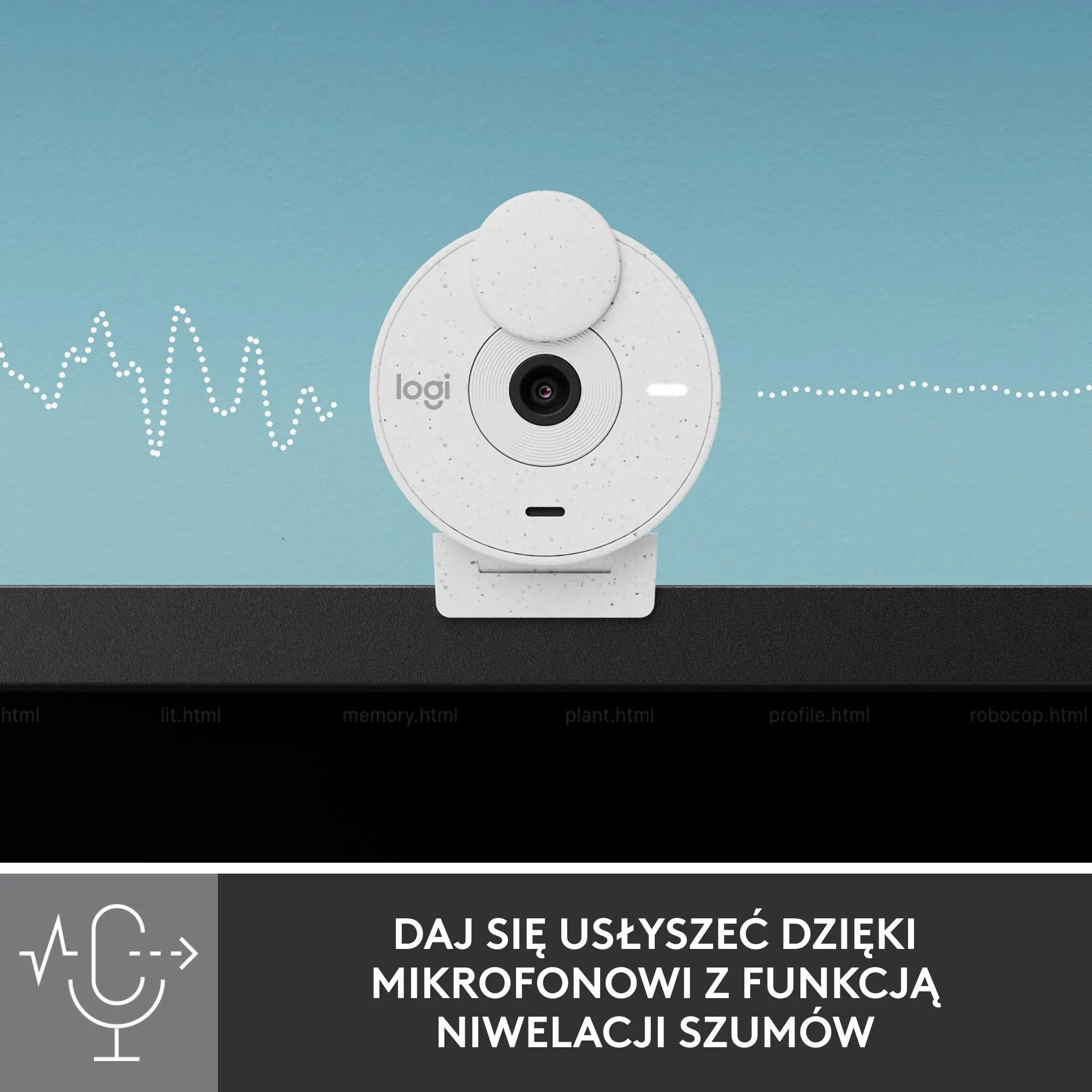 Фото Веб-камера Logitech Brio 300 FHD White (960-001442)