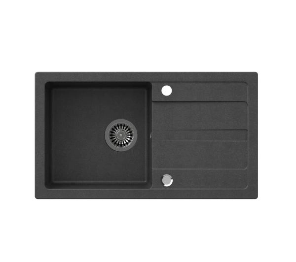 Zlewozmywaki kuchenne - Quadron HCQM7744CZ Tom 111 Granitowy Czarny