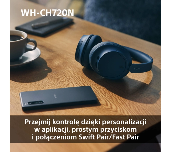 Sony WH-CH720N ANC Nauszne Bluetooth 5.2 Czarny - ⚡ EURO HIT CENOWY! ⚡ - Kup na Raty - RRSO 0%