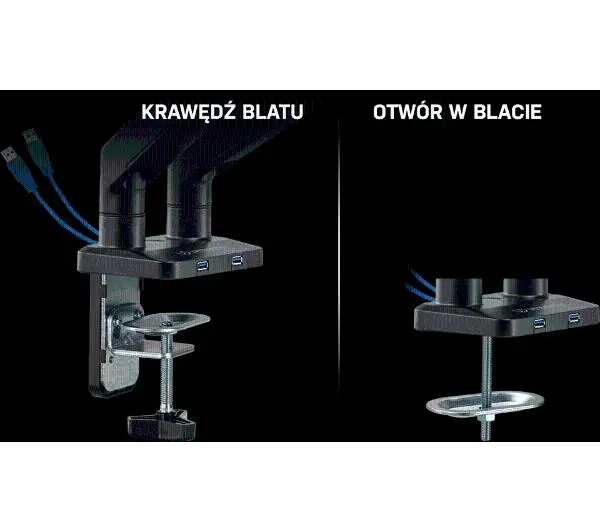 Ultradesk Branch Double na 2 ekrany od 15" do 32" Max 10kg - Kup na Raty - RRSO 0%