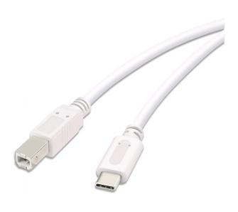 Kabel USB Vivanco 45355 USB-C - USB-B 1,8m Biały