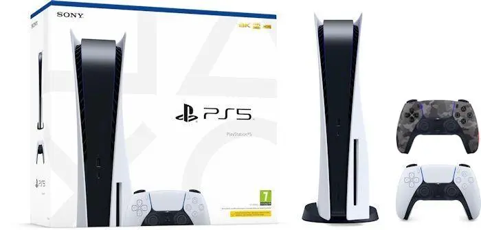 Konsola Sony PlayStation 5 (PS5) z napędem + Dodatkowy Pad Szary kamuflaż