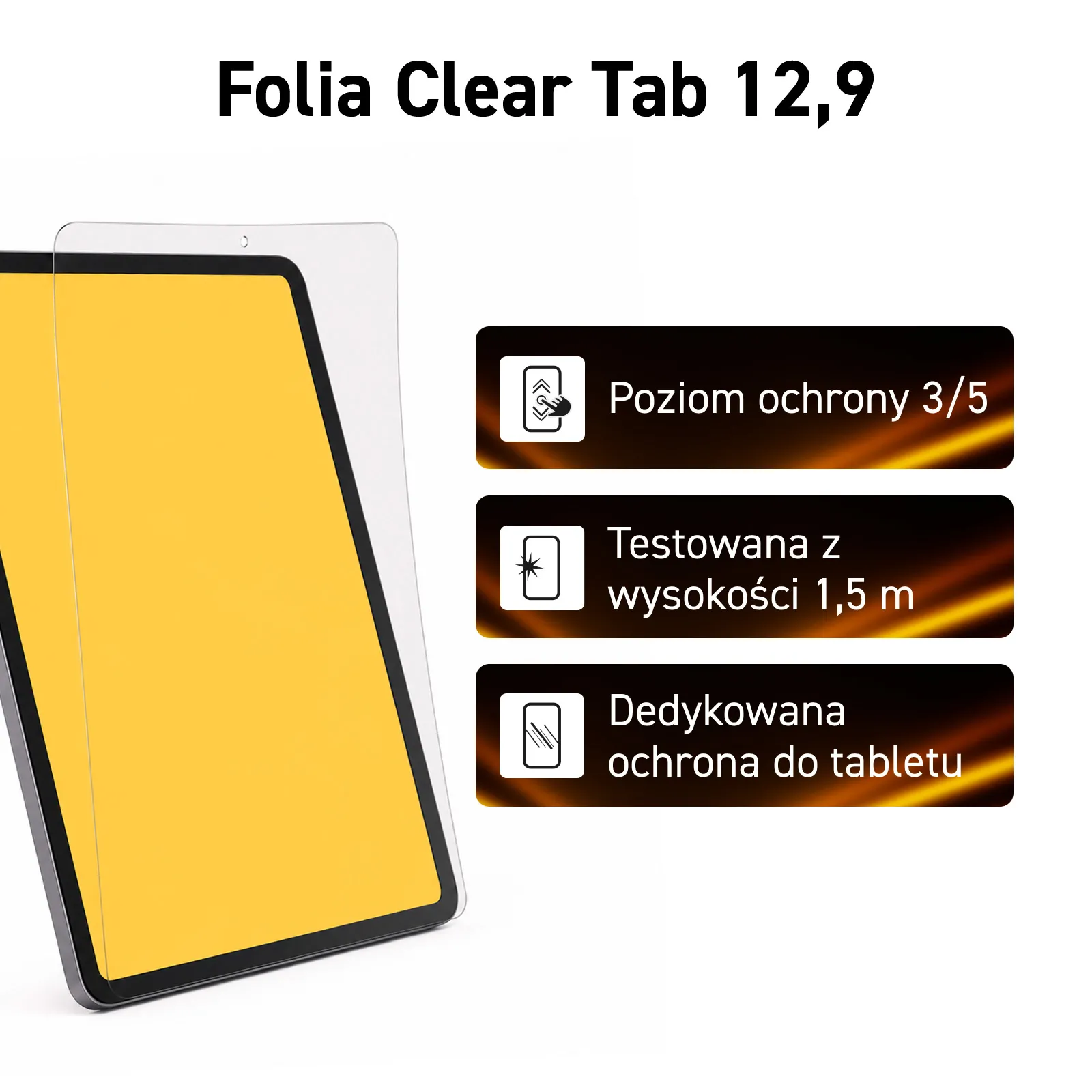 Folia ochronna SBS do tabletu z naklejeniem