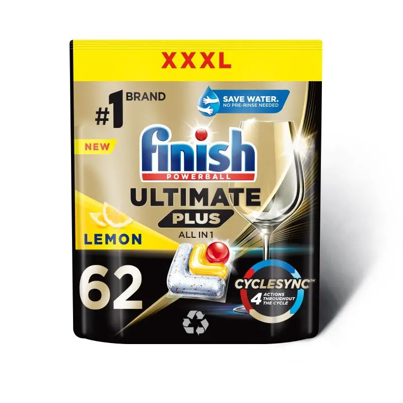 Kapsułki do zmywarki Finish Ultimate Plus Lemon 62szt.
