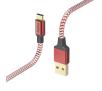 Kabel Hama Reflected USB-C do USB-A 1,5m Czerwony