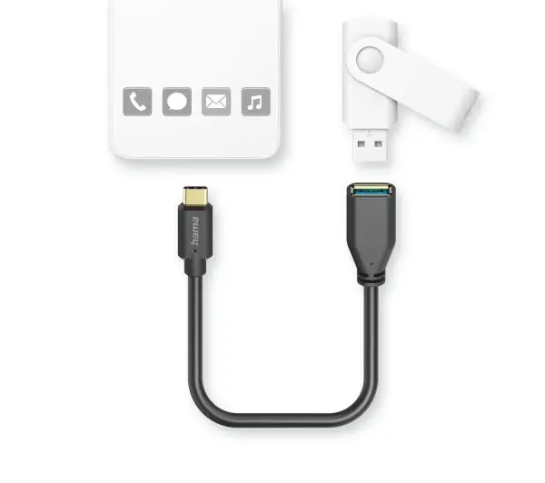 Hama OTG USB-C-USB Czarny