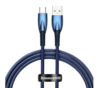 Kabel Baseus USB-C Glimmer 100W 1m Niebieski