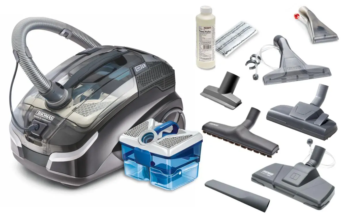 Odkurzacz Thomas Parkett Master XT 1700W Szczotka do parkietów Ssawka do prania dywanów Ssawka do prania tapicerki